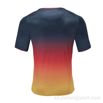 Camiseta de rugby de ajuste seco transpirable para hombre